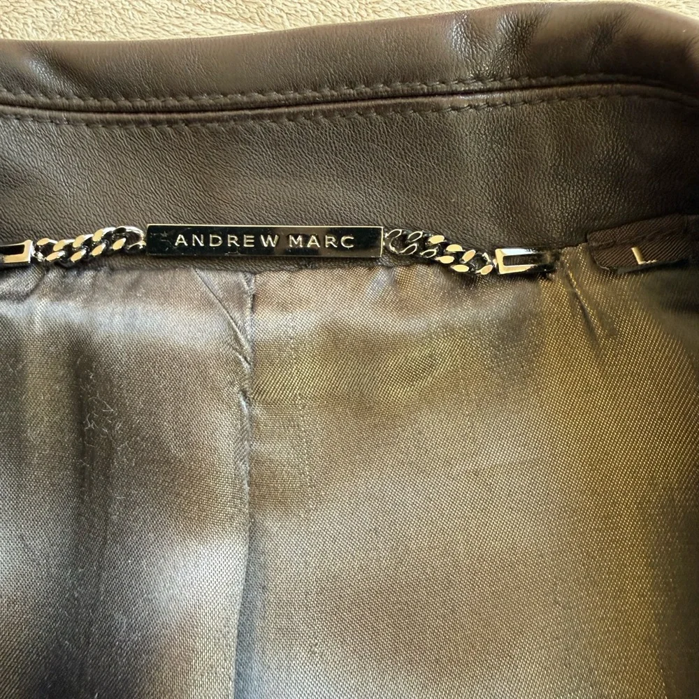 Andrew Marc Leather Dark Brown Men’s - Picture 3 of 11